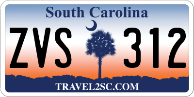 SC license plate ZVS312