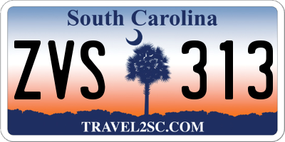 SC license plate ZVS313