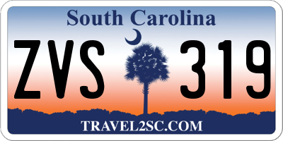 SC license plate ZVS319