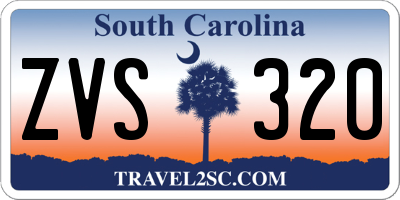 SC license plate ZVS320