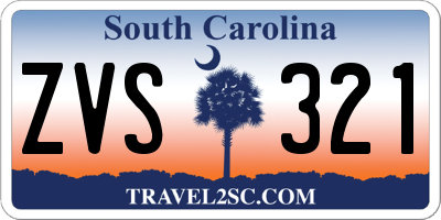 SC license plate ZVS321