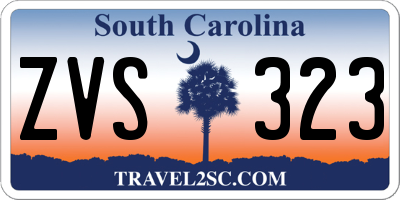 SC license plate ZVS323