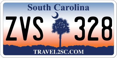 SC license plate ZVS328