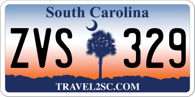 SC license plate ZVS329