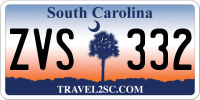 SC license plate ZVS332