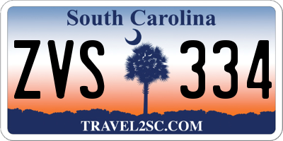 SC license plate ZVS334