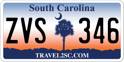 SC license plate ZVS346
