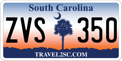SC license plate ZVS350