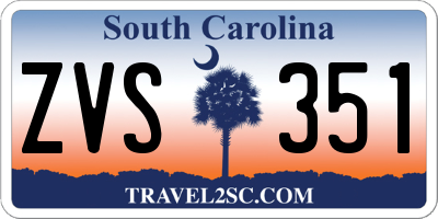 SC license plate ZVS351