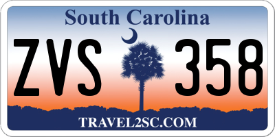SC license plate ZVS358