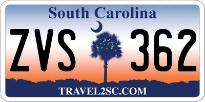 SC license plate ZVS362