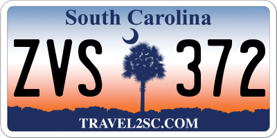SC license plate ZVS372