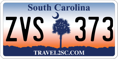 SC license plate ZVS373