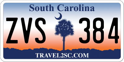SC license plate ZVS384