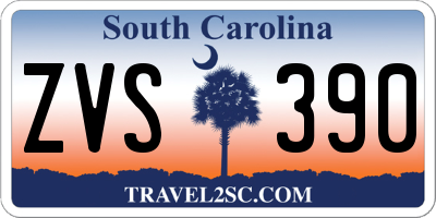 SC license plate ZVS390