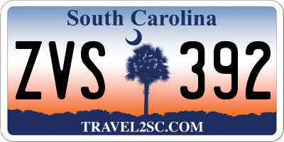 SC license plate ZVS392