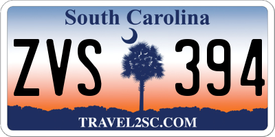 SC license plate ZVS394