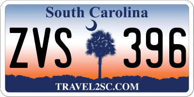 SC license plate ZVS396