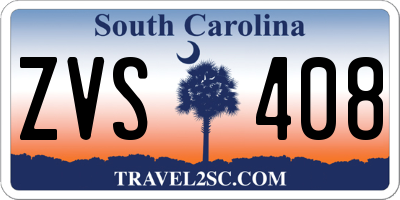 SC license plate ZVS408