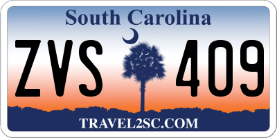 SC license plate ZVS409