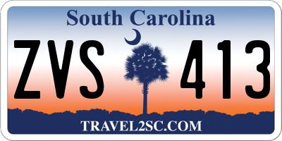 SC license plate ZVS413