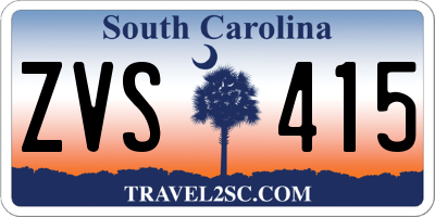 SC license plate ZVS415