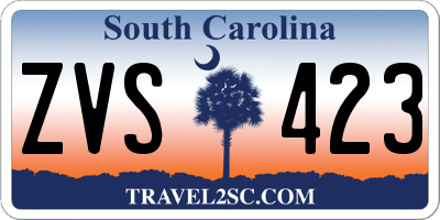 SC license plate ZVS423