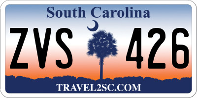 SC license plate ZVS426
