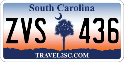 SC license plate ZVS436