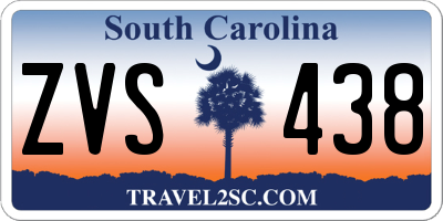 SC license plate ZVS438