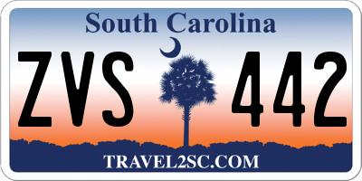 SC license plate ZVS442