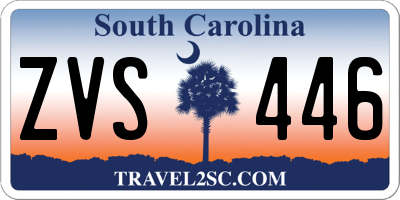 SC license plate ZVS446