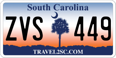 SC license plate ZVS449