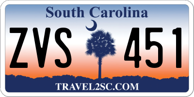 SC license plate ZVS451