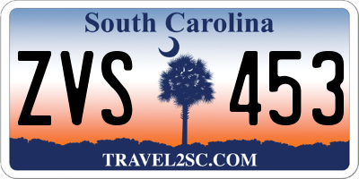 SC license plate ZVS453