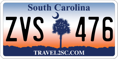 SC license plate ZVS476