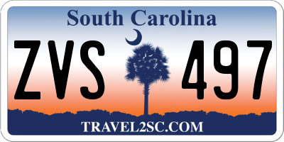 SC license plate ZVS497