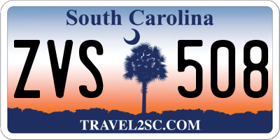 SC license plate ZVS508
