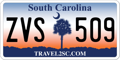 SC license plate ZVS509