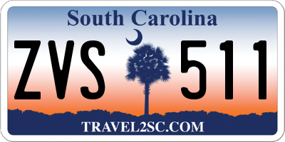 SC license plate ZVS511
