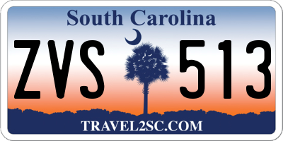 SC license plate ZVS513