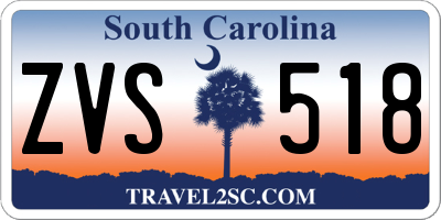 SC license plate ZVS518