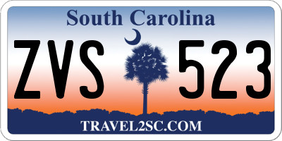 SC license plate ZVS523