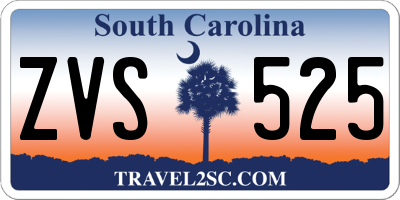 SC license plate ZVS525