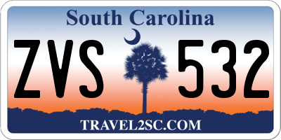 SC license plate ZVS532