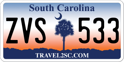 SC license plate ZVS533