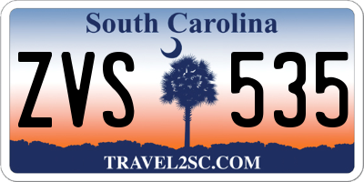 SC license plate ZVS535