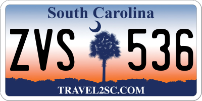 SC license plate ZVS536