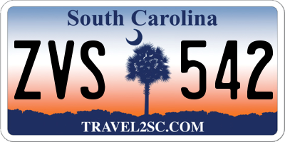 SC license plate ZVS542