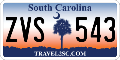 SC license plate ZVS543